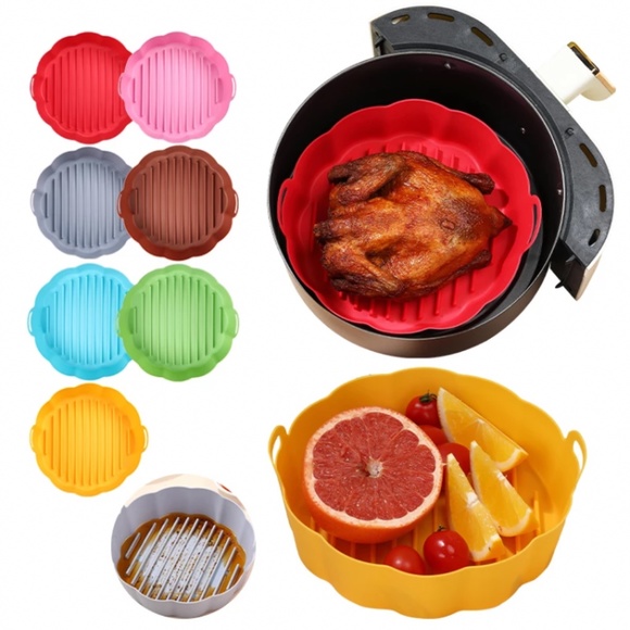 Factory wholesale 6.5/7.5inches Sustainable Nonstick Air fryer Pot liners Baking - Picture 1 of 4